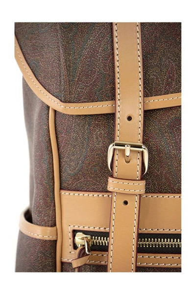 Shop Etro Classic Paisley Backpack In Brown Paisley