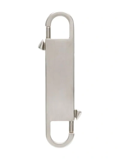 Shop Rick Owens Phlegethon Gemini Keychain In Silver