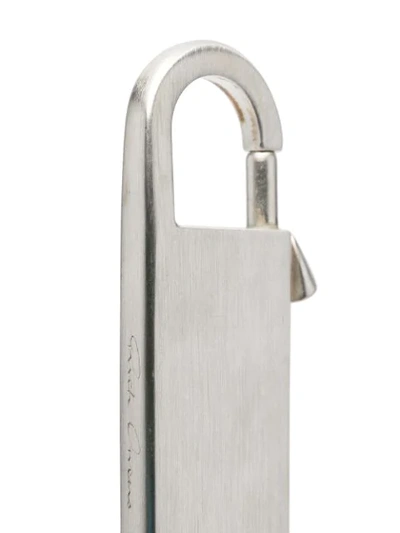 Shop Rick Owens Phlegethon Gemini Keychain In Silver