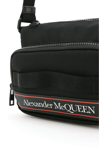 Shop Alexander Mcqueen Urban Camera Bag In Black L Red Black