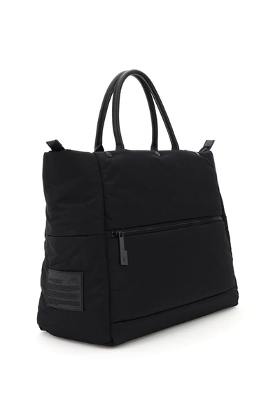 Shop A-cold-wall* A Cold Wall Padded Zip Tote Bag In Black 2 Blak