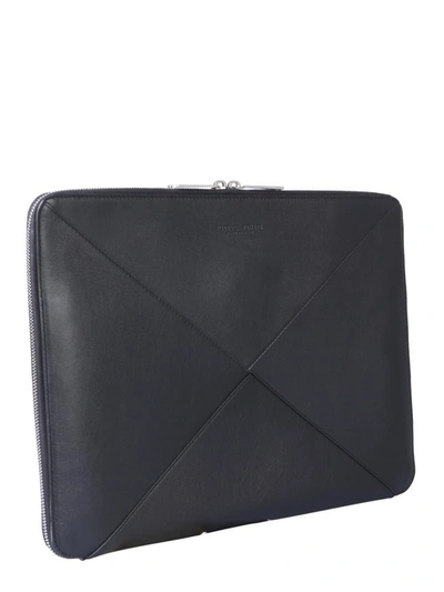 Shop Bottega Veneta Large Document Holder With Weaving In Black