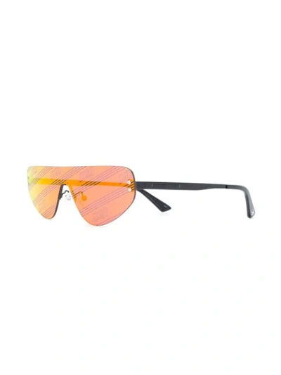 Shop Mcq By Alexander Mcqueen Ski Frame Sunglasses In Black