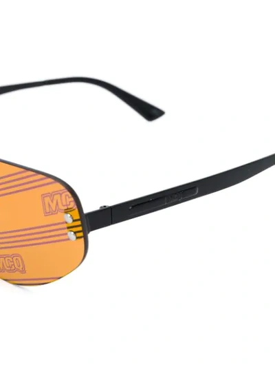 Shop Mcq By Alexander Mcqueen Ski Frame Sunglasses In Black