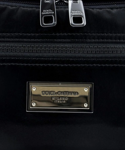 Shop Dolce & Gabbana Nylon Belt Bag In Black  