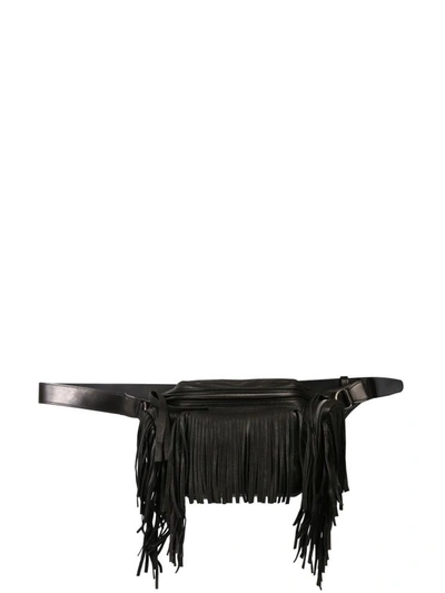 Shop Dsquared2 Belt Bag With Fringes In Black