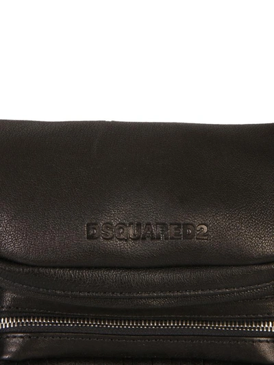 Shop Dsquared2 Belt Bag With Fringes In Black