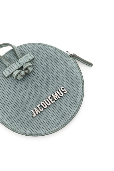 Shop Jacquemus Le Pitchou Round Pouch With Shoulder Strap In Khaki