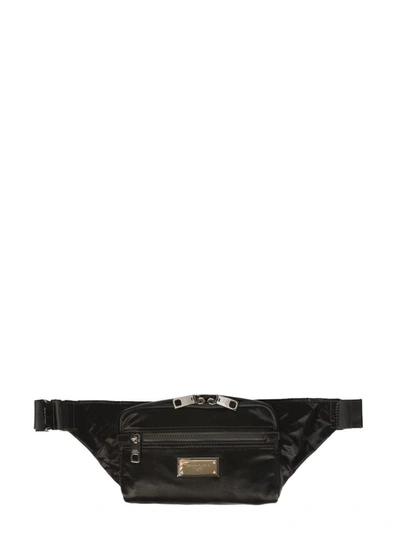 Shop Dolce & Gabbana Nylon Samboilz Belt Bag In Black
