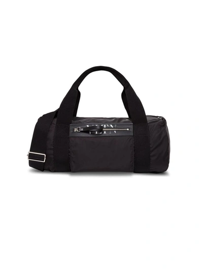 Shop Valentino Boston Nylon  Handbag In Black