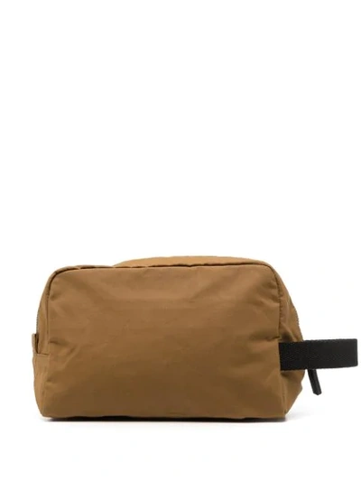 Shop Ally Capellino Zipped Wash Bag In Brown