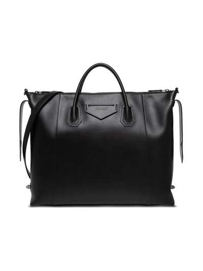 Shop Givenchy Antigona Shoulder Bag In Black Leather