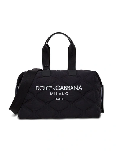 Shop Dolce & Gabbana Palermo Nylon Handbag In Black