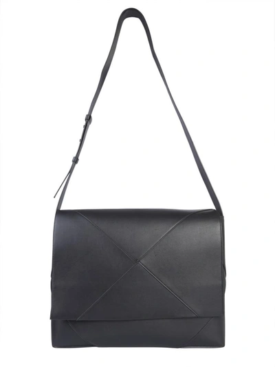 Shop Bottega Veneta Messenger Bag In Black