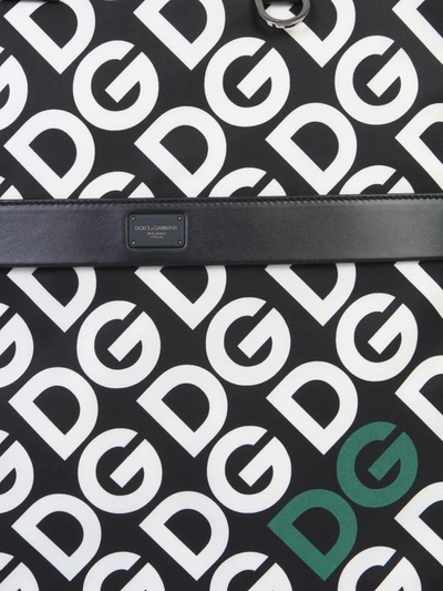 Shop Dolce & Gabbana Dg Logo Printed Backpack In Black