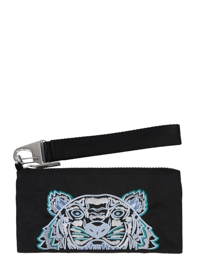 Shop Kenzo "tiger" Wallet Unisex In Black