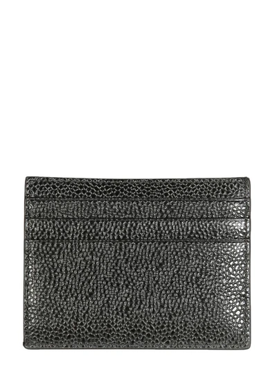 Shop Thom Browne Card Holder With Logo Unisex In Black