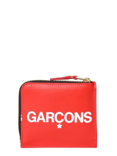 Shop Comme Des Garçons Huge Wallet With Zip Unisex In Red