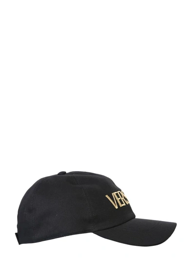 Shop Versace Baseball Cap Unisex In Black