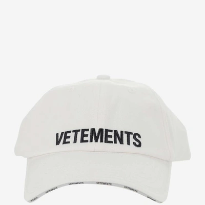Shop Vetements Hats In Bianco