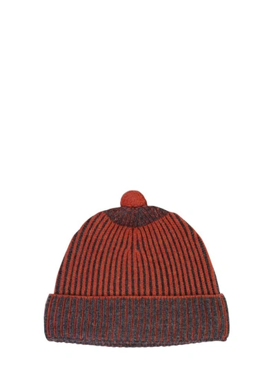 Shop Kenzo Knitted Cap Unisex In Red