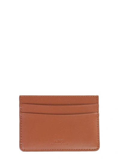 Shop Apc Andre Card Holder Unisex In Brown