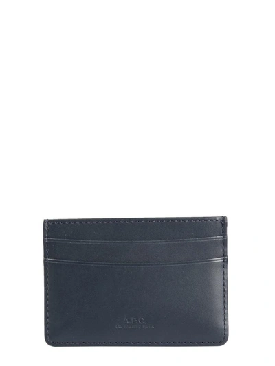 Shop Apc Andre Card Holder Unisex In Blue