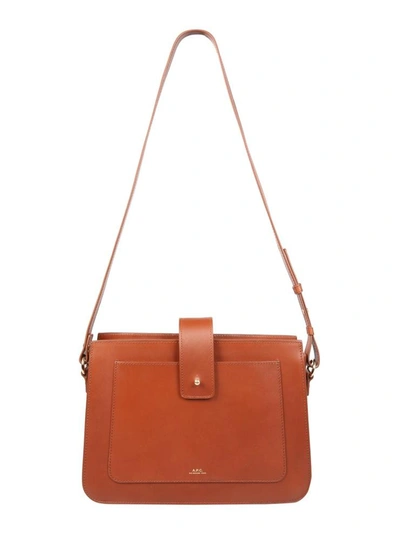 Shop Apc Albane Bag Unisex In Brown