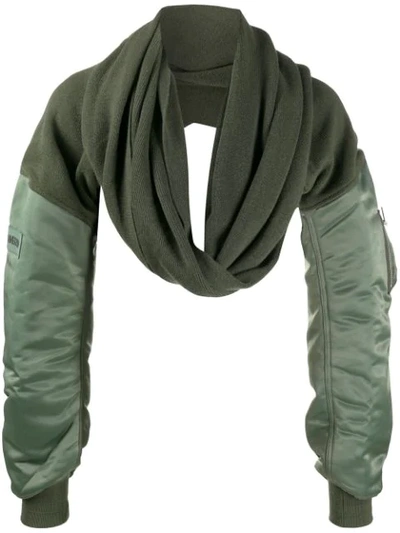 Shop Ambush Mix Long-sleeve Scarf In Green