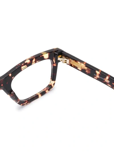 Shop Bottega Veneta Rectangular-frame Glasses In Brown
