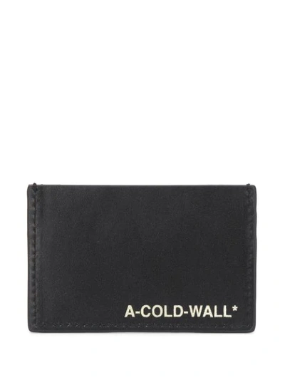 Shop A-cold-wall* Logo Stamp Cardholder In Black