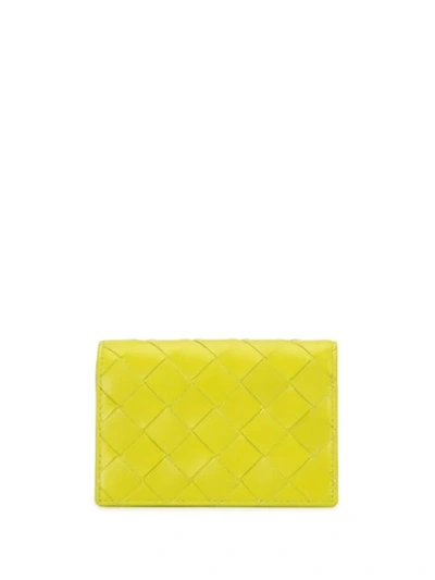 Shop Bottega Veneta Intrecciato Card Case In Green