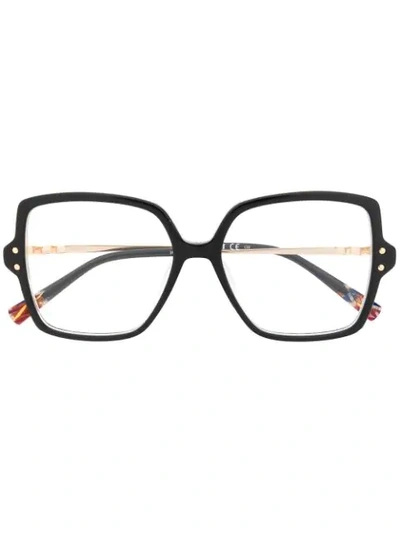 Shop Missoni Oversized Square Frame Glasses In Black
