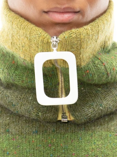 Shop Jw Anderson Striped Chunky Neckband In Green