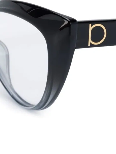 Shop Ferragamo Cat Eye Sunglasses In Black