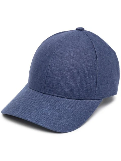 Shop Mackintosh Curved-peak Varsity Cap In Blue