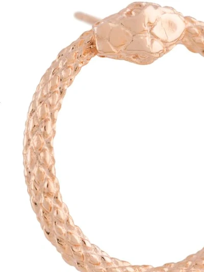 Shop Nove25 Ouroboros Hoop Earrings In Pink