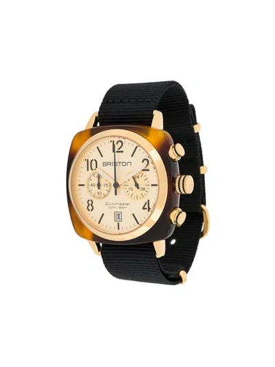 Shop Briston Watches Clubmaster Classic 40mm Watch In Neutrals