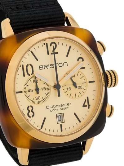 Shop Briston Watches Clubmaster Classic 40mm Watch In Neutrals