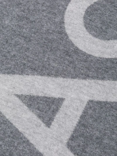 Shop Acne Studios Logo-jacquard Scarf In Grey