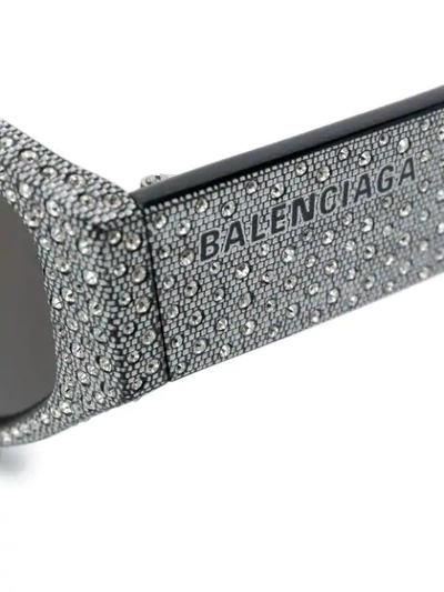 Shop Balenciaga Cat-eye Frame Sunglasses In Silver