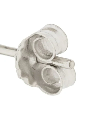 Shop Alan Crocetti Buckle Detail Stud Earring In Silver