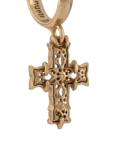 Shop Emanuele Bicocchi Cross Pendant Earring In Gold
