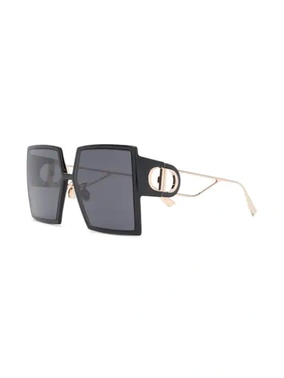 Shop Dior 30montaigne Square-frame Sunglasses In Black