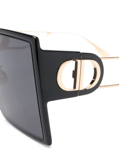Shop Dior 30montaigne Square-frame Sunglasses In Black