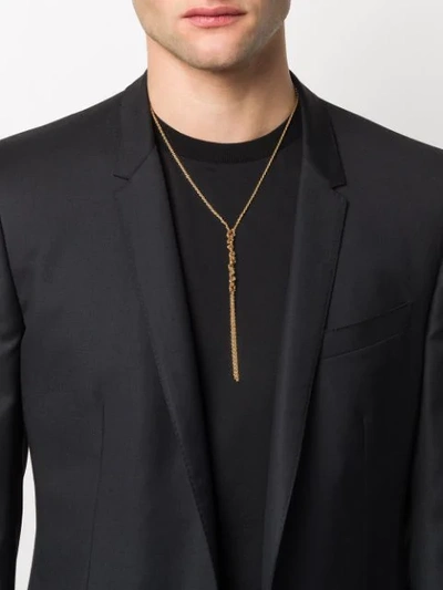 Shop Emanuele Bicocchi Knotted Drop Necklace In Gold