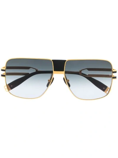 Shop Balmain Eyewear X Akoni 1914 Sunglasses In Gold