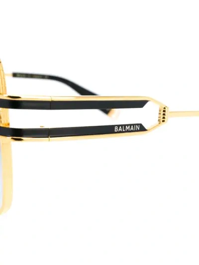 Shop Balmain Eyewear X Akoni 1914 Sunglasses In Gold