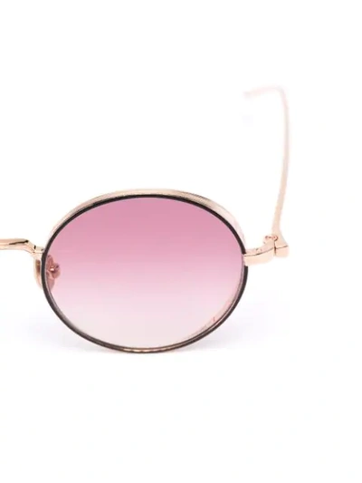 Shop Matsuda Gradient-effect Round-frame Sunglasses In Gold