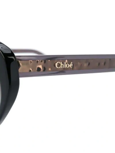 Shop Chloé Cat Eye Frame Sunglasses In Black